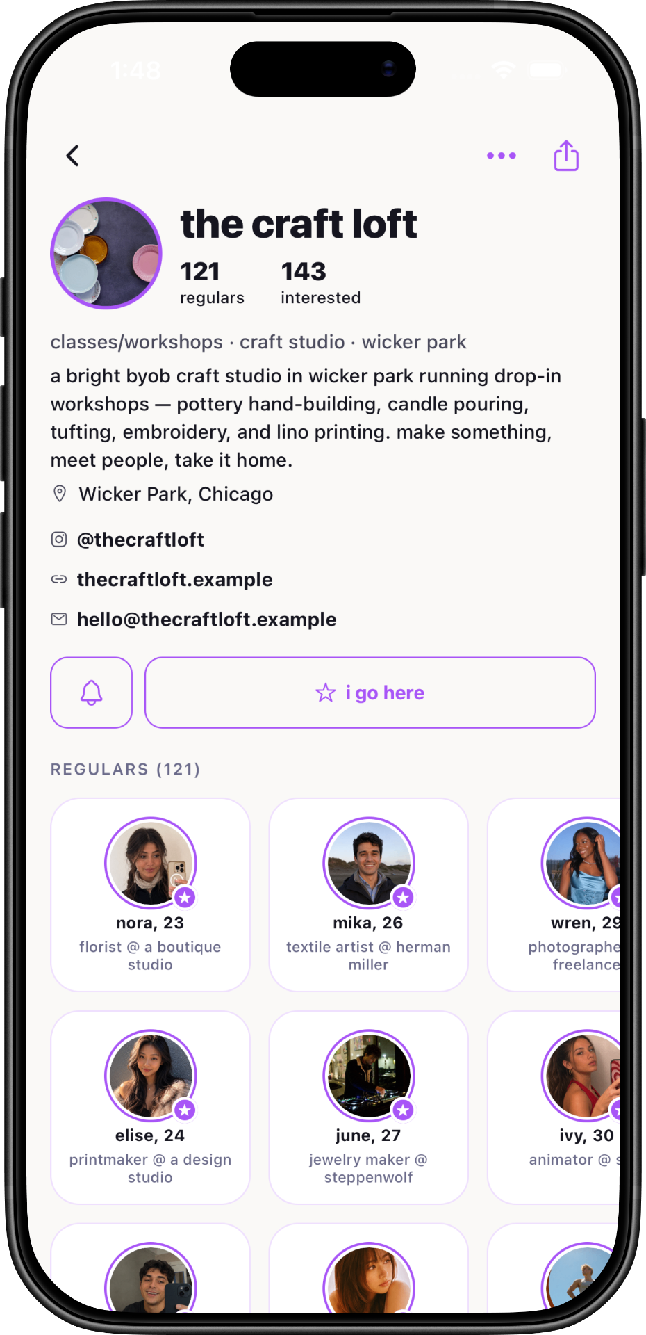 A full, populated DISCO class page